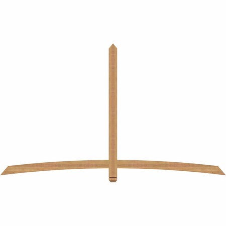 Ekena Millwork Bellingham Timber Gable Bracket, Western Red Cedar, 96"W x 56"H x 1 1/2"D x 3 1/2"F, 14/12 Pitch GBW096X56X0204BEL00SWR